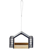 Royal Wing JX23014/1 Minimalist Blue Fly Thru Bird Feeder with Seed Cake Holders