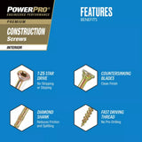 Hillman 48581 Flat Head Star All-Purpose Interior Wood Screw #8 x 2 in. - 1 lb.
