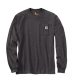 Carhartt K126HTG Men's Long-Sleeve Workwear Pocket T-Shirt, Carbon Heather, XL