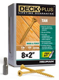 Hillman 48413 Deck Plus Exterior Tan Ceramic Steel Screws 8 x 2 in. - 1 lb.