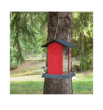 North States 9209 Red-Colored Shed Hanging Hopper Bird Feeder, 4.5 lbs. Capacity
