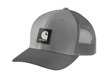 Carhartt Men's Rugged Flex Twill Logo Patch Trucker Hat/Asphalt/One Size