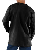 Carhartt K126HTG Men's Long-Sleeve Workwear Pocket T-Shirt, Black, 2XL