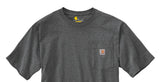 Carhartt K87 Men's Loose Fit Short-Sleeve Pocket T-Shirt, Carbon Heather, XLT