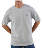Carhartt K87 Men's Loose Fit Short-Sleeve Pocket T-Shirt, Heather Gray, 2XL