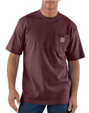 Carhartt K87 Men's Loose Fit Short-Sleeve Pocket T-Shirt, Port, 3XL