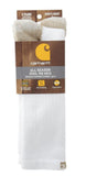 Carhartt SB5552MWHT-L Men's Steel-Toe Cotton Boot Socks, 2-Pairs, White, S10-13