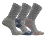 Carhartt SC2823WBLK-M Women's Cotton Blend Crew Sock 3-pk, Grey, Size 9-11