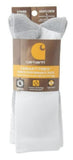 Carhartt Men's Force Performance Work Crew Socks Large White, 1-Pair, Size 12-13