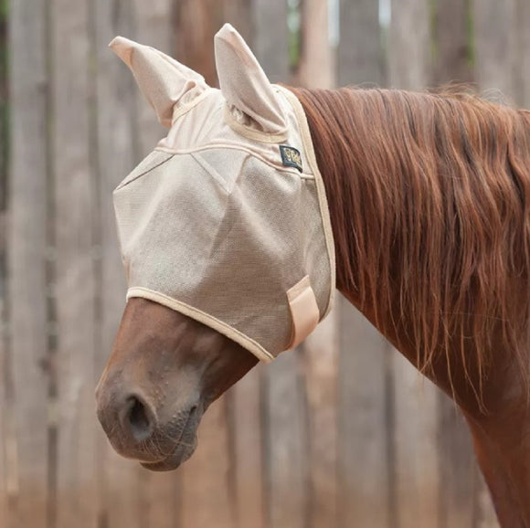 Cashel EFMHSE Economy Horse Fly Mask with Ears - Color Gold