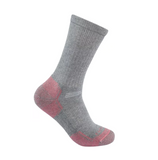 Carhartt SC2823WBLK-M Women's Cotton Blend Crew Sock 3-pk, Grey, Size 9-11