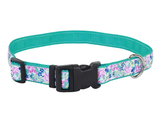 Retriever 61482 Q Y0118 Adjustable Ribbon Overlay Dog Collar, Sketch Flower, 5/8 x 12-18 in.