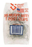 Chicago Height Steel M005FAST50RG01M Heavy Duty T-Post Fence Clips for Farm and Ranch, 50-Pack