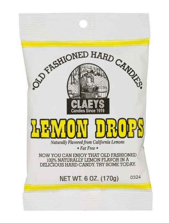 Claeys Candy 63212 Old Fashioned Hard Candies Lemon Drops Flavor 6 oz.