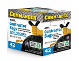 Commander COMMANDER 42-32 4MIL 42 gal. Contractor Bags with Flaps, 4mm, 32 ct.