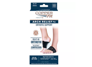 Copper Fit CFARSWOS Arch Relief Orthotic Support Compression Band with Insert