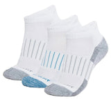 Copper Fit CFSSBKLXL Unisex Sport Socks Ankle Length S/M White 3-Pair