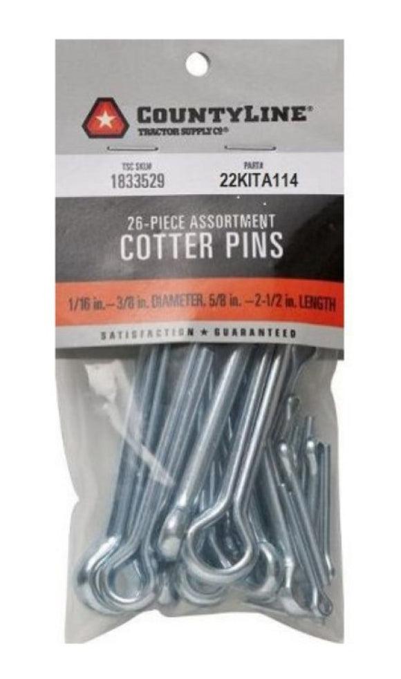 CountyLine 22KITA114 Assorted Cotter Pins Assortment 26-Pack