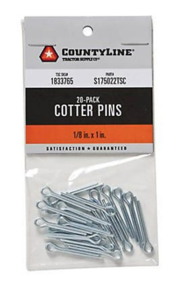 CountyLine 22KITA138 1/8 in. x 1 in. Straight Cotter Pins 20-Pack