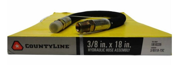 CountyLine 3/8X18-TSC 3/8 in. x 18 in. Hydraulic Hose, SAE 100R2AT, 4,000 PSI