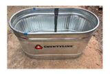 CountyLine 50130028 100 Gal. Capacity Galvanized Oval Stock Tank/2ft x 4ft x 2ft