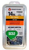 CountyLine T65052NSTSC Full Chisel Titanium Chainsaw Chain,14 in. 52 Drive Link