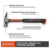 Plumb 11419C-06 Pro Series Claw Hammer, 16 oz Head