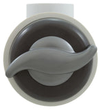Custom Molded 25031-107-000 Diverter Valve 2-1/16" Hs 1"S S-Handle Gray/Silver