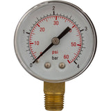 Custom Molded Products 25501-000-800 Bottom Mount 0-60 Pressure Test Gauge