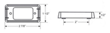 Blazer International CW1536A 2 in. Rectangle Sealed Running Board Light, Amber