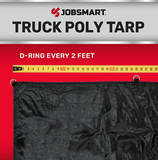 JobSmart KSTTBK1224 Black Industrial Heavy-Duty Poly Truck Tarp, 12 ft. x 24 ft.