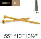Hillman 48421 10 x 3-1/2 in. Deck Plus Star-Drive Ceramic Steel Screws - 1 lb.