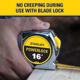 Stanley 33-116 Chrome Plated ABS Case Powerlock Tape Measure, 3/4" x 16 ft.
