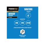 Hillman 48608 Power Pro Premium Exterior Wood Screws, #8 x 2 in., 5lb Box