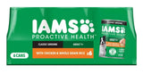 Iams 10151268 Proactive Health Adult Chicken and Rice Pate Wet Dog Food 6 Cans