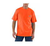 Carhartt K87 Men's Loose Fit Heavyweight Short-Sleeve T-Shirt, Brite Orange, 3XL