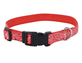 Retriever 61482 Q Y0118 Adjustable Ribbon Overlay Dog Collar, Red, Large