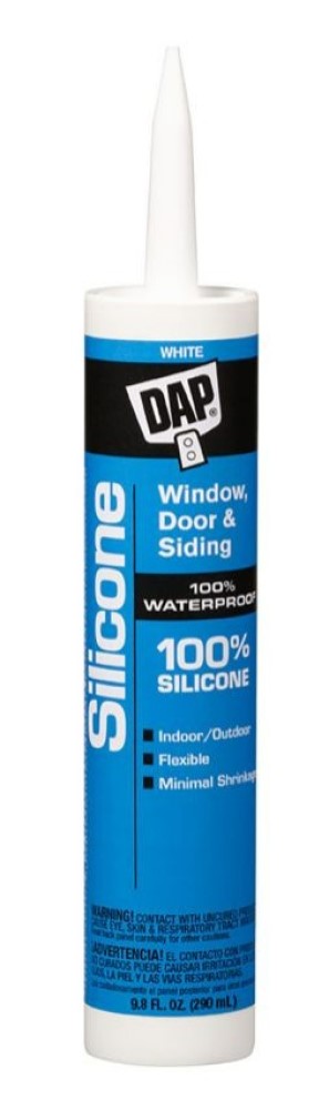 Dap 08646 100% Silicone Window, Door & Sliding Sealant 9.8 oz., White