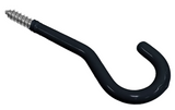 Hardware Essentials 852160 All Purpose Hooks, Black Vinyl, 60 lb. Wt. Capacity