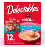 Delectables 3270015469 Variety Pack 12 Pouch 16.8 oz Lickable Bisque Cat Treats