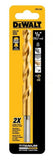 DeWalt DW1332 G 135 Degree Split Point Tip Titanium Drill Bit 1/2 in. for Any Drills