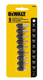 DeWalt DW2068 9-Piece Shock-resistant Tool Steel Drive Bit Tip Set