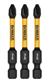 DeWalt DWAF2PH2IR3 Flextorq 1/4 in. x 2 in. Phillips Impact Driver Bit, 3-Pack