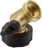 GroundWork DRG2021102 Brass Angle Hose Connector Shutoff Valve 3/4 Inch