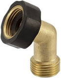GroundWork DRG2021104 Brass Angle Hose Connector 3/4 Inch 60 PSI Max Pressure