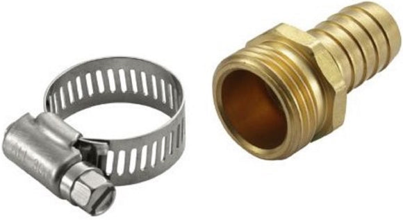 GroundWork DRG2021106 Male Hose Adapter 3/4 Inch 60 PSI Brass