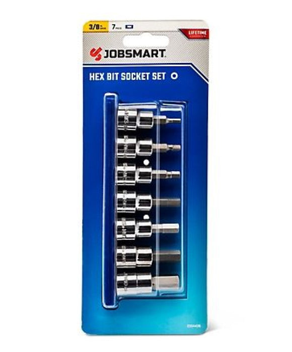 JobSmart JS202416 Polish Chrome Metric Hex Bit Socket Set, 7-Piece ...