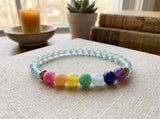 7 Chakra Gemstone Bracelet Handmade Rainbow Beaded Crystal Jewelry Natural Stone Boho Style Yoga Gift Minimalist