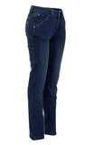 Ridgecut YLB-4048 Slim Fit Women's Mid-Rise Flex Work Jeans, Dark Wash, Size 12 - view 2