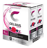 Celsius Energy Drink - Wild Berry (4 x 12 Fl Oz., No Sugar or Preservatives)
